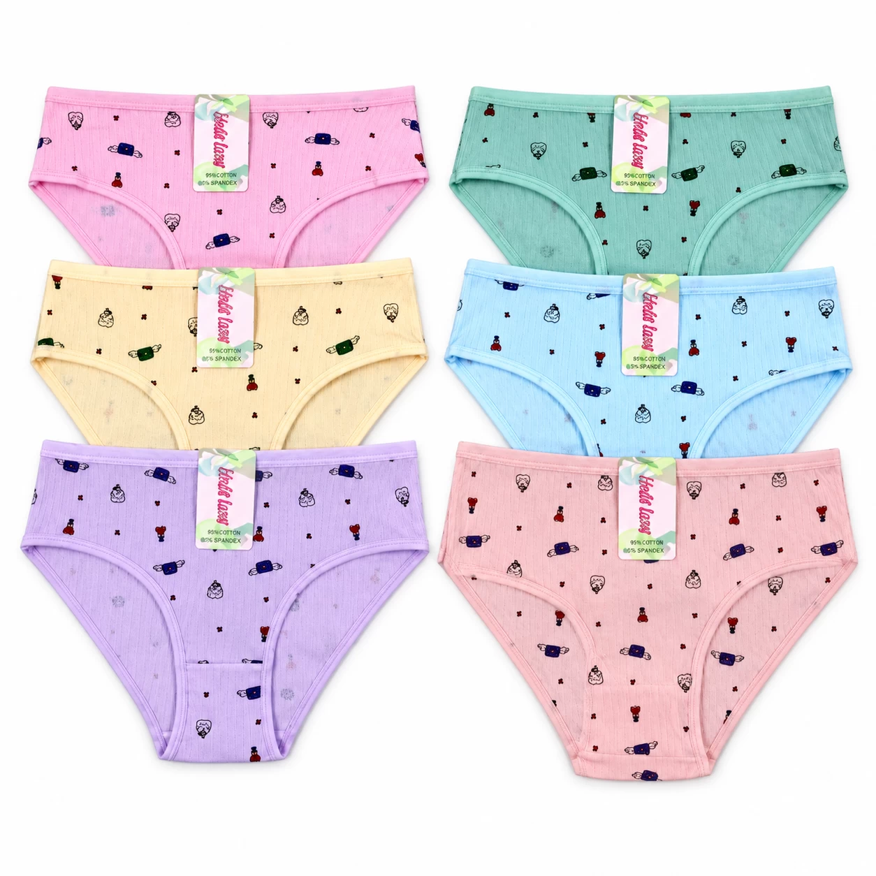 Girls’ 32-Count Ribbed Cotton Briefs