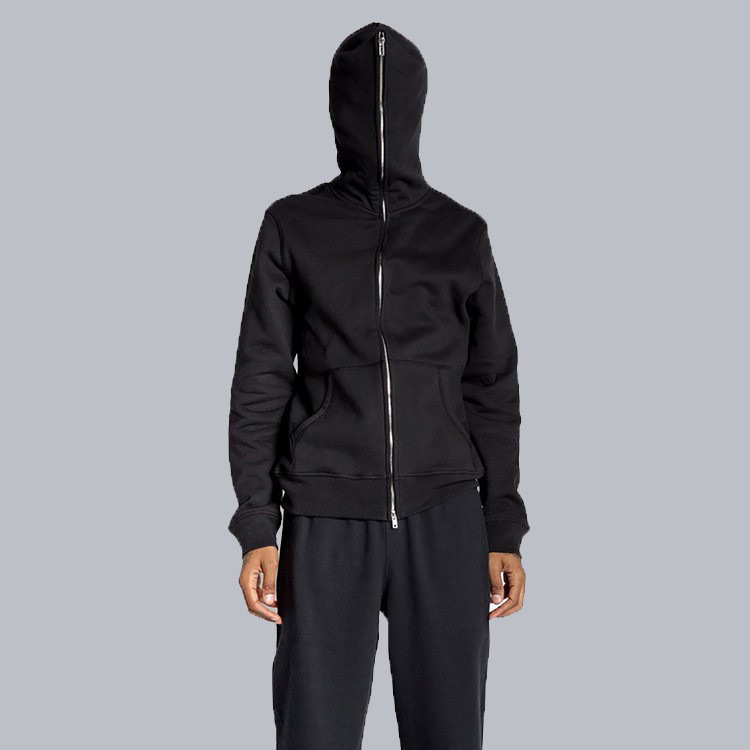 H5319 Hoodies Manufacturer Custom 330g Fleece Lined Blank Full Face Zip up Hoodies Plus Size Men's Hoodies