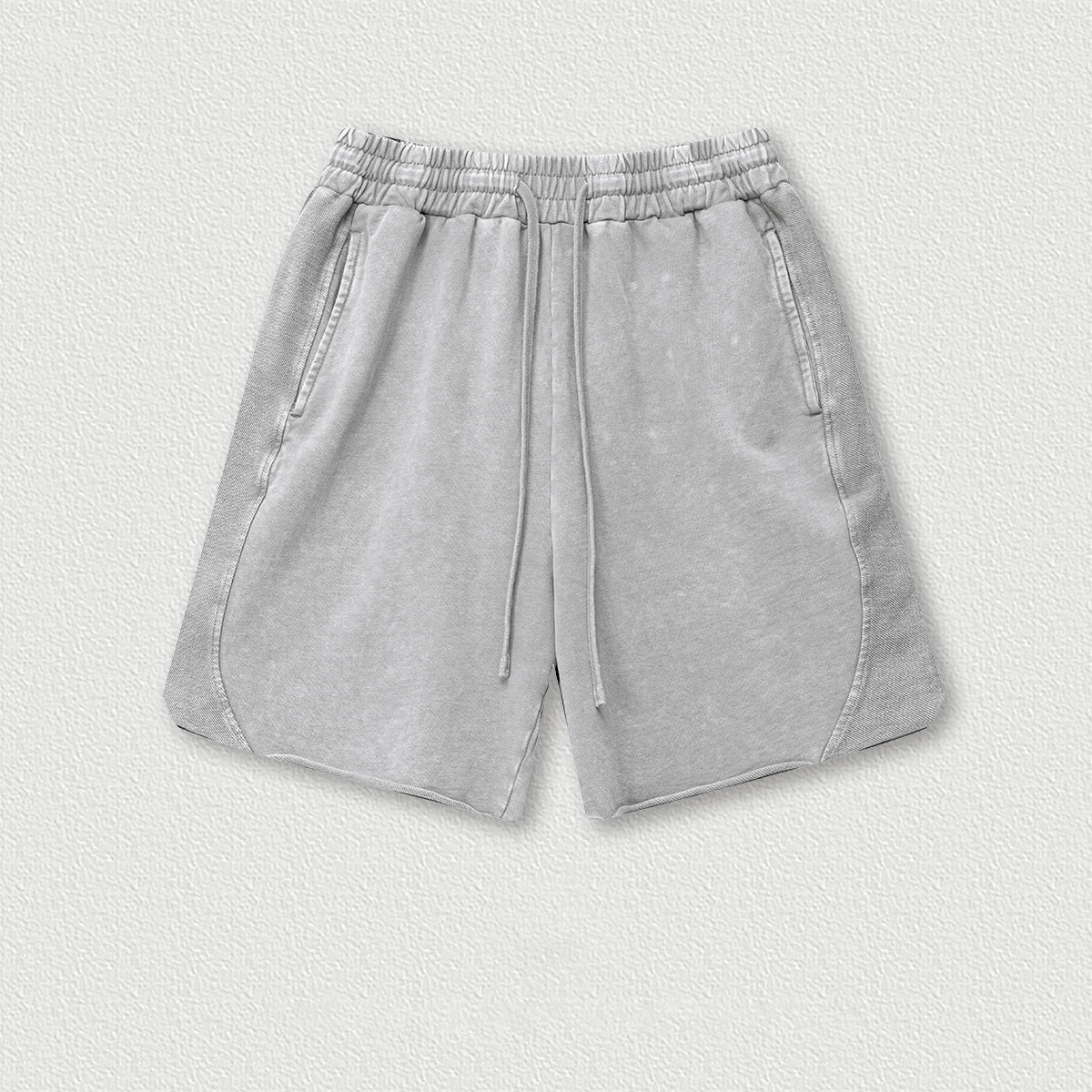 MTR3502 Hot Sales New Arrivals Wholesale Custom 330 Gsm 100% Cotton Vintage Acid Wash Shorts for Men