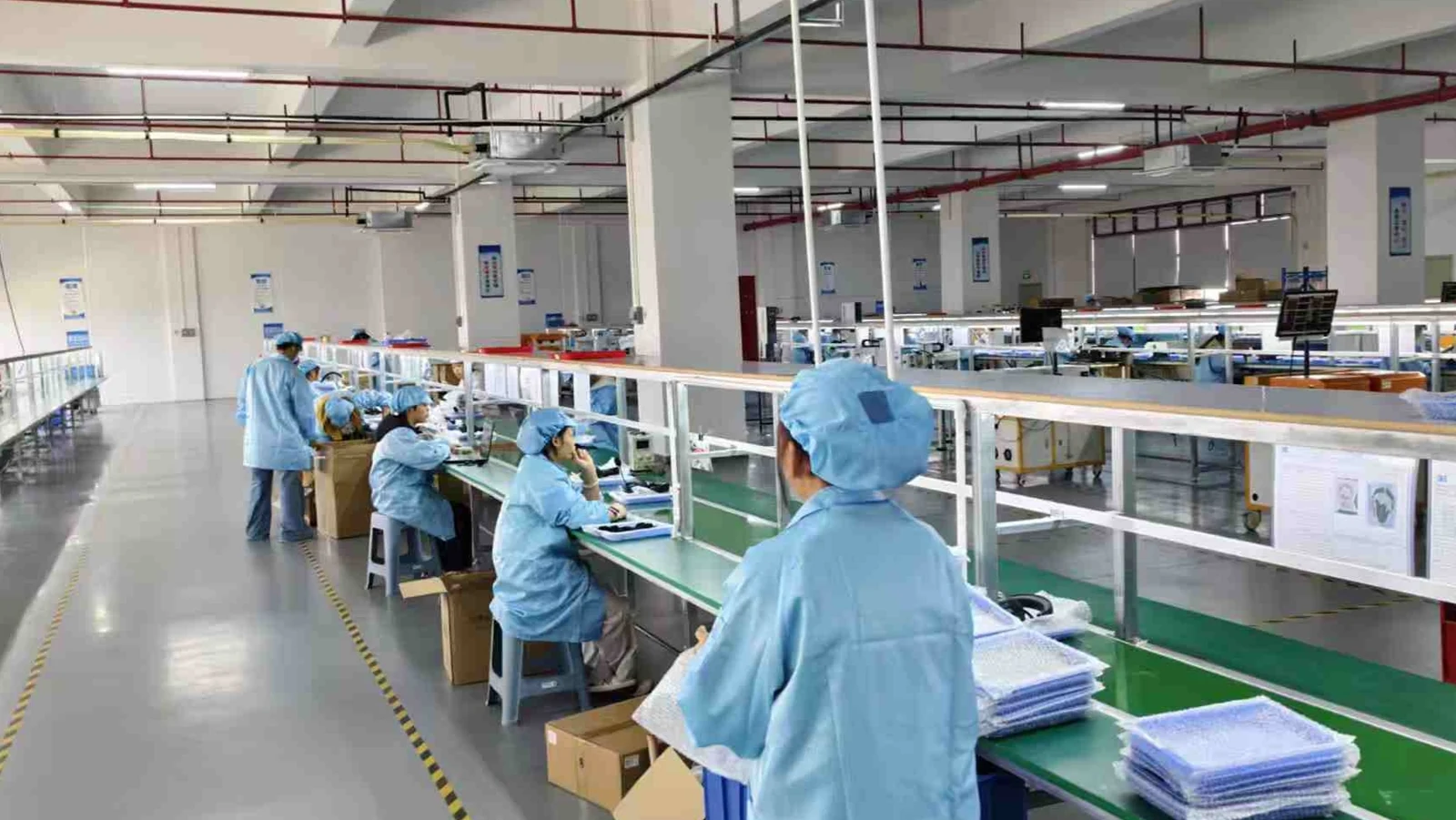 Actual audio assembly line supplied by Owin Electronic
