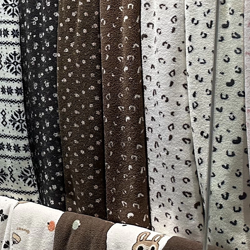 Printed Faux Rabbit Fur Fabric Animal Print Long Pile Plush Supply