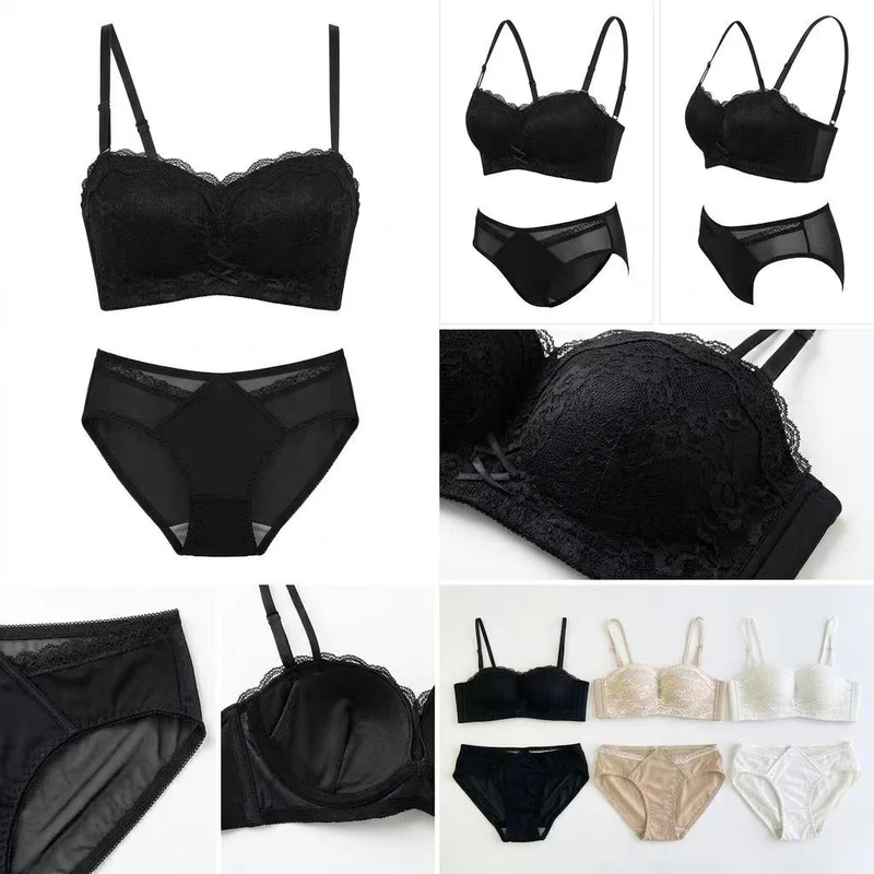 Sweet Invisible One-Piece Lace Half-Cup Bra