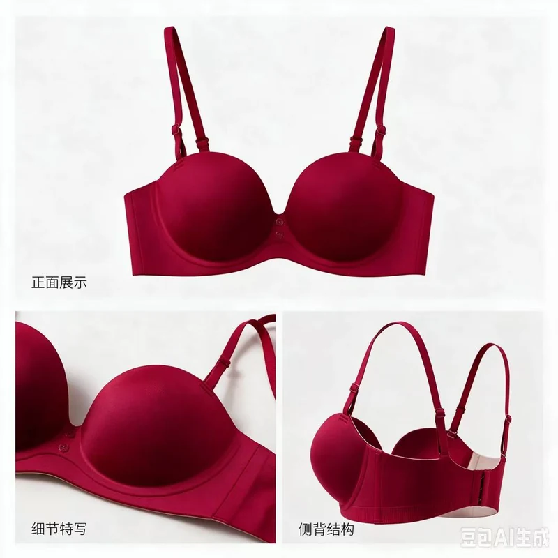 Simple Charm One-Piece Ribbed Half-Cup Bra