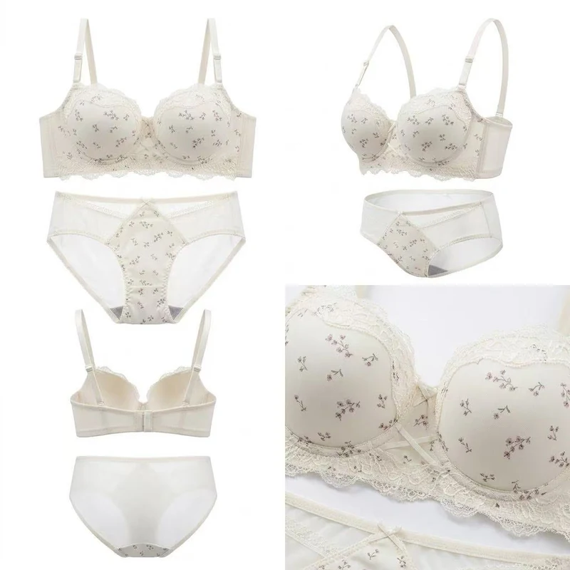 Floral Charm One-Piece Printed Push-Up Bra
