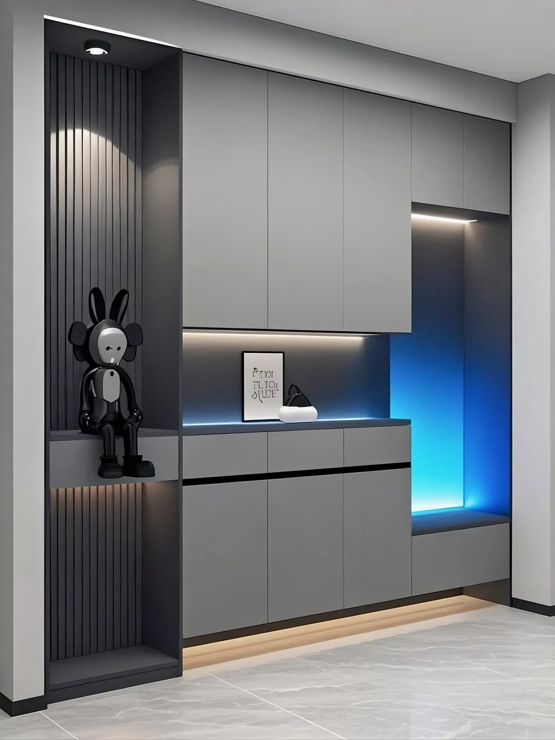 Graphite Hallway Shoe & Hallway Storage