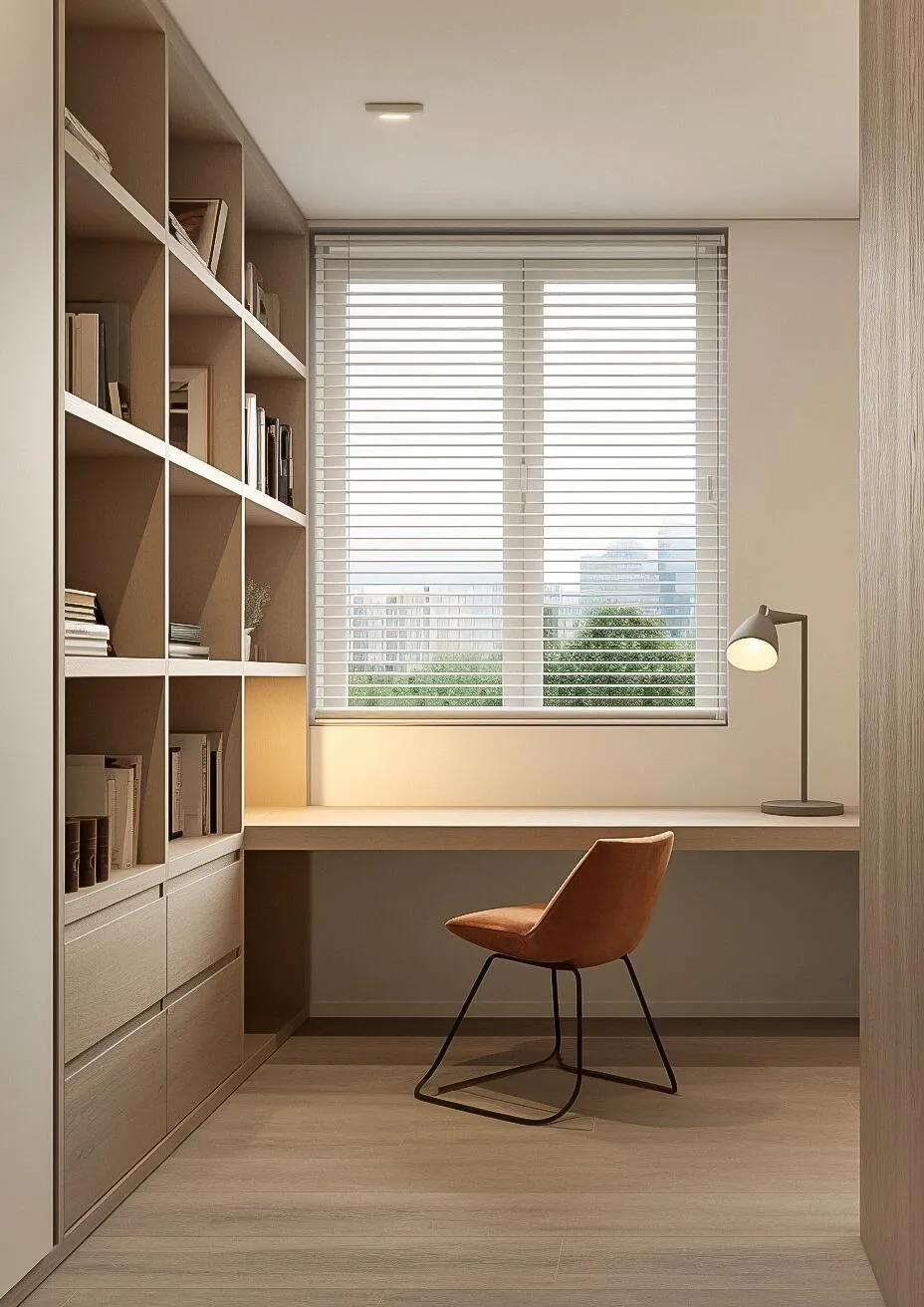 Window Alcove Study Study & Bookcases