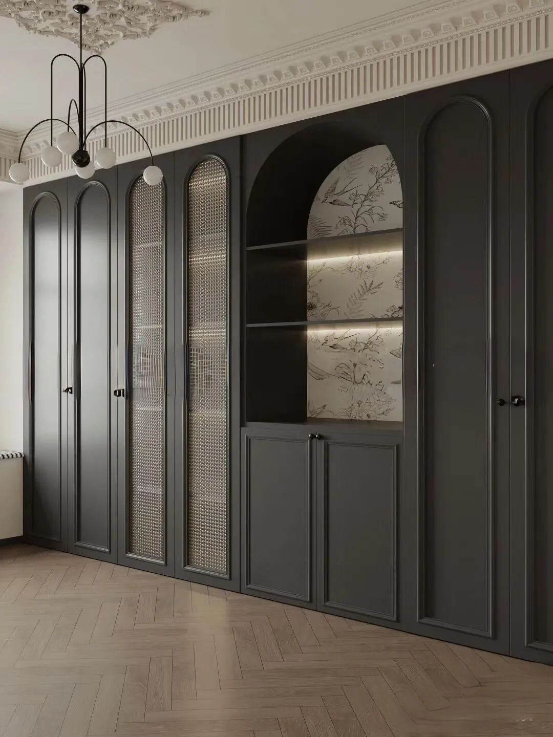 Classic Arched Glass Display & Sideboard Cabinets