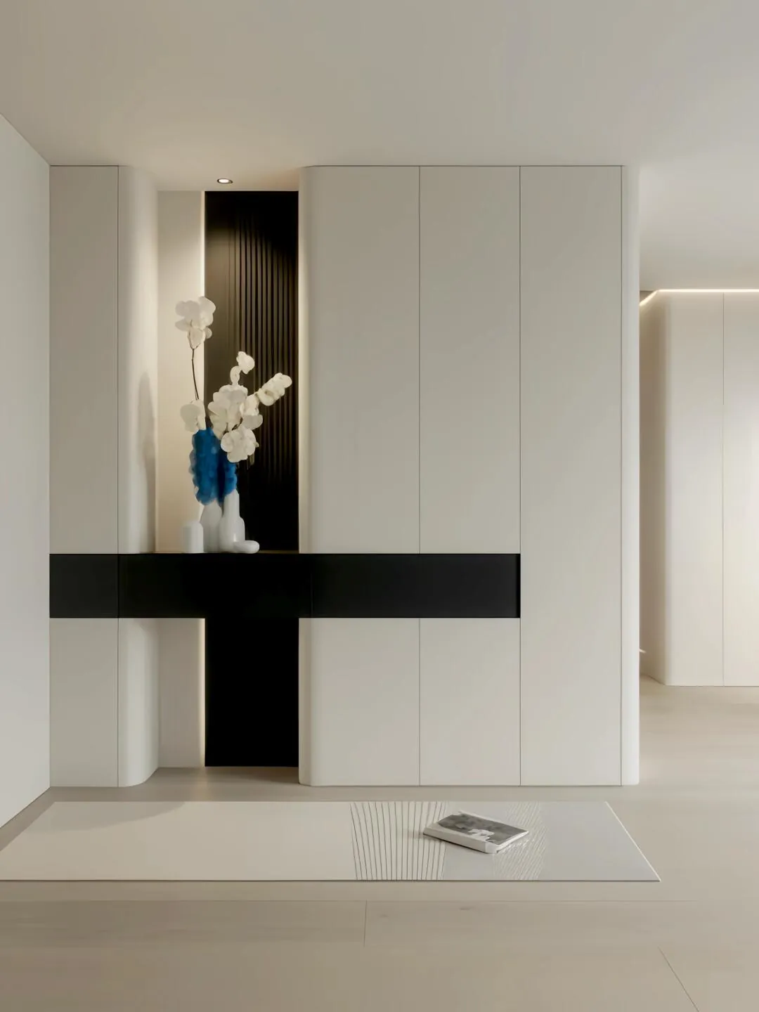 White Display Niche Shoe & Hallway Storage