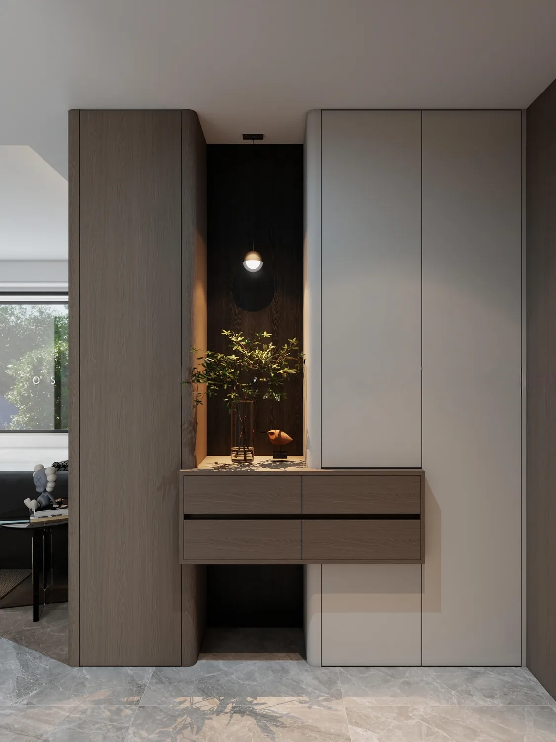 Warm Grey Bench Shoe & Hallway Storage