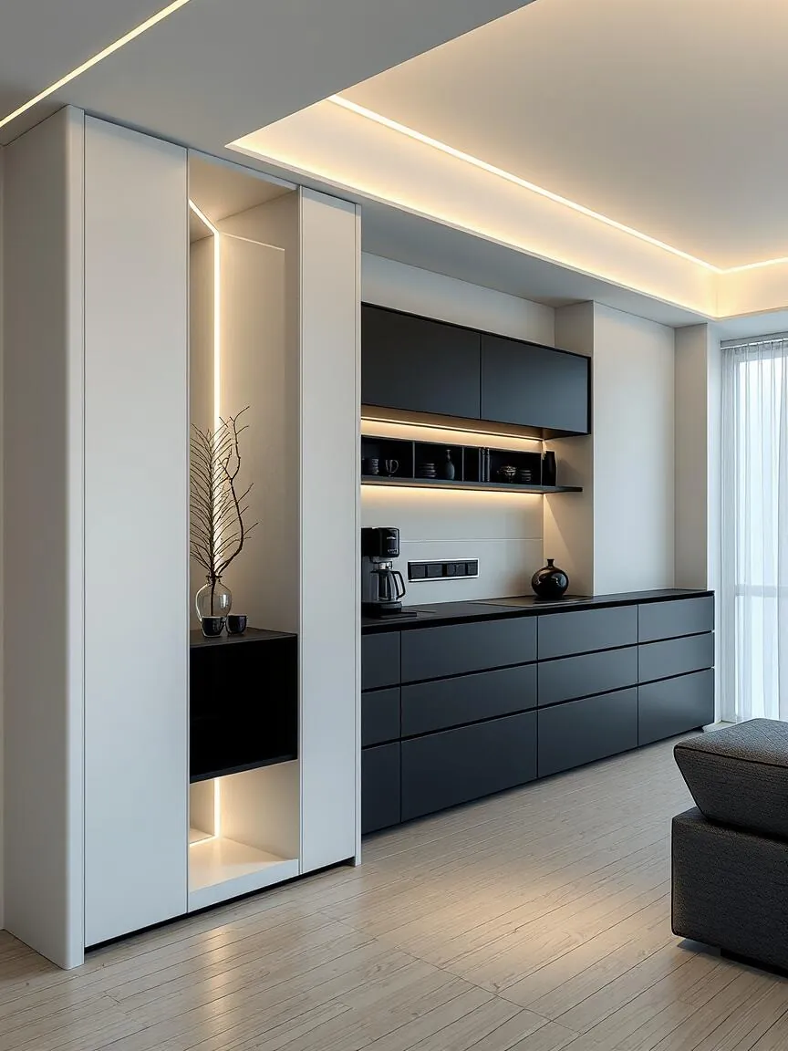 Charcoal Serving Wall Display & Sideboard Cabinets