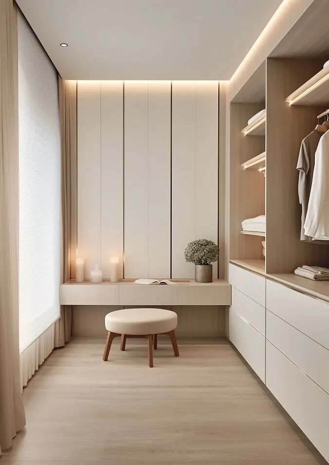 Daylit Dressing Room Walk-in Closets