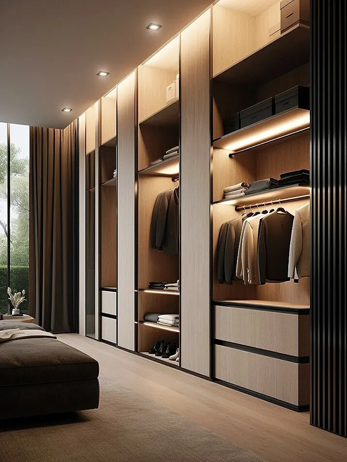Glass Corner Dressing Walk-in Closets