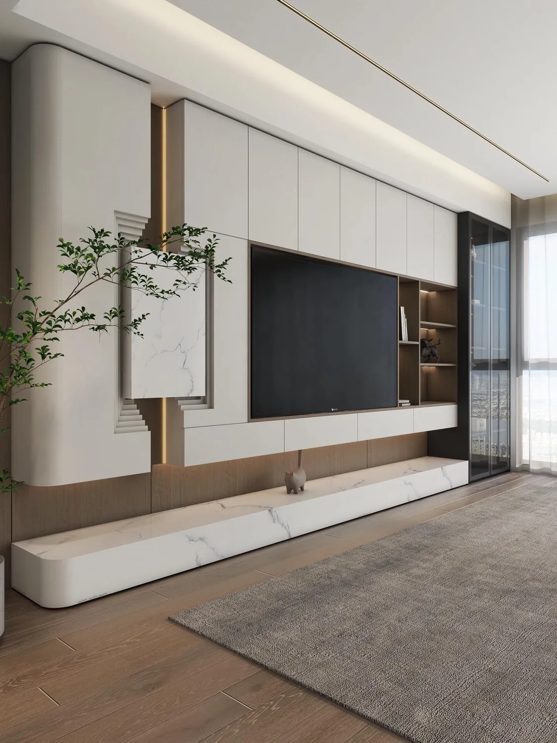 Natural Minimalist TV & Media Cabinets