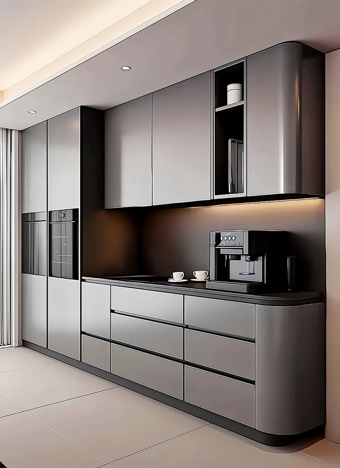 Charcoal and White Display & Sideboard Cabinets