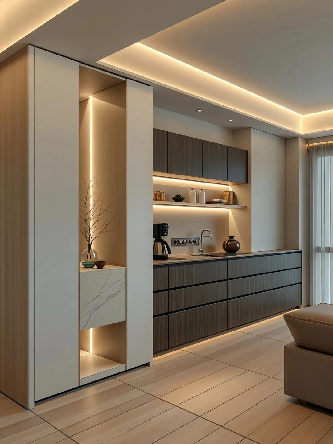 Charcoal Serving Wall Display & Sideboard Cabinets - design view 2