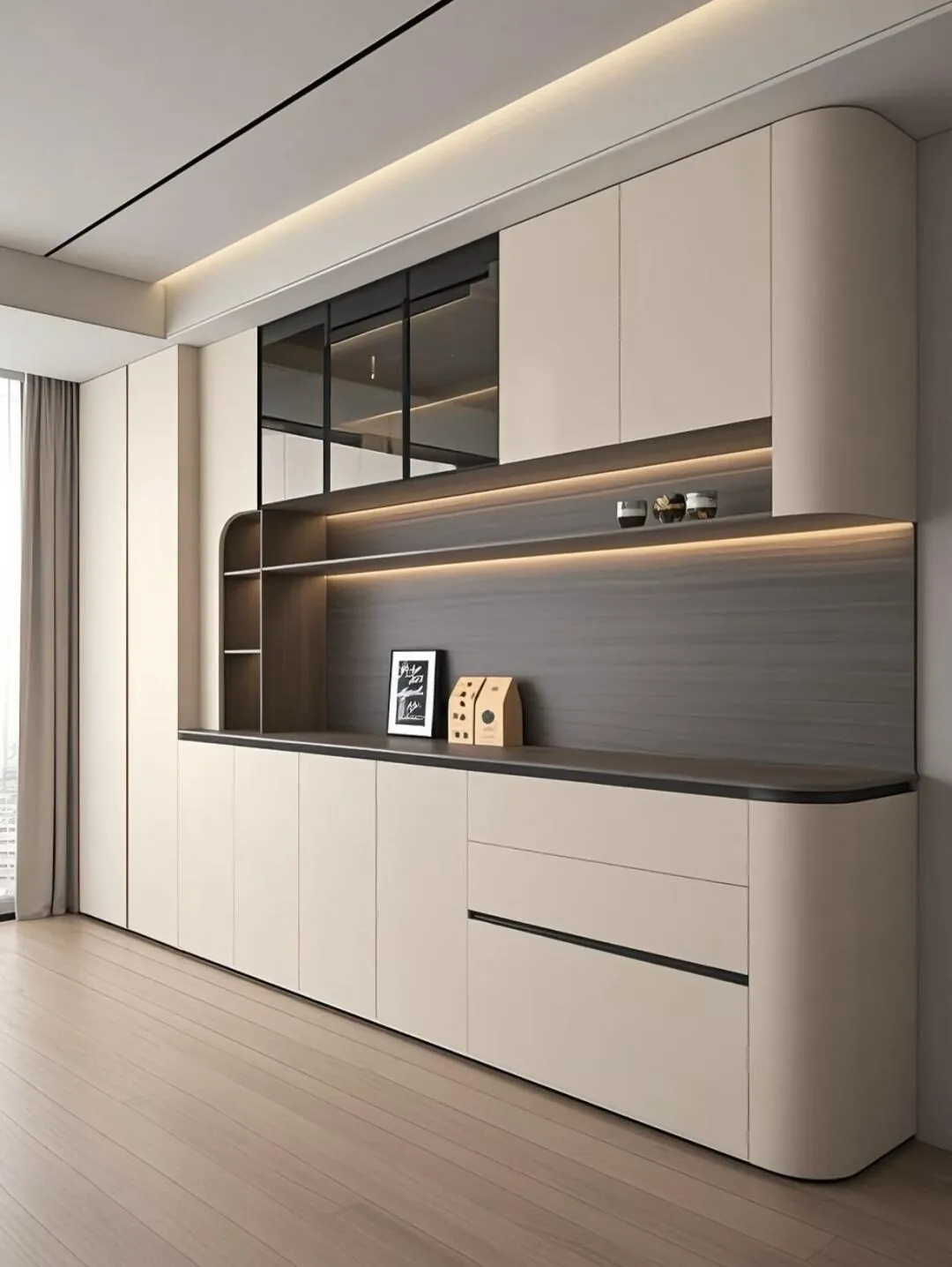 Soft Neutral Cabinet Display & Sideboard Cabinets