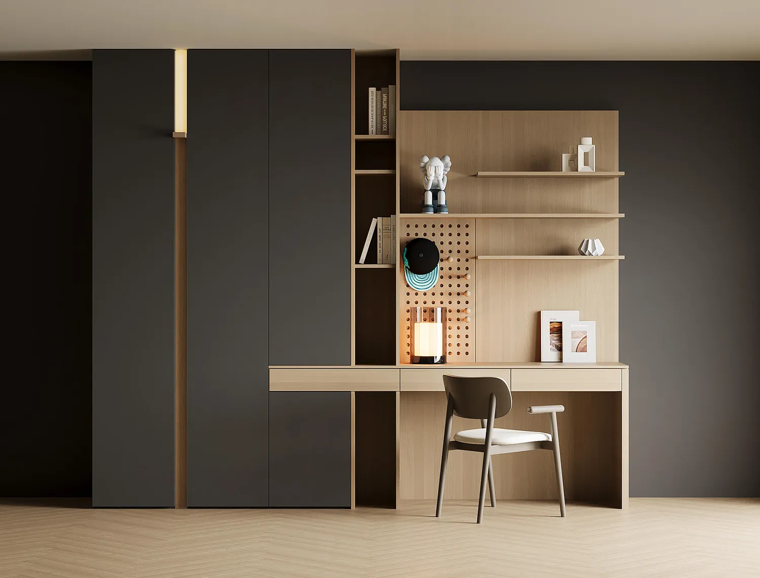 Dark Compact Study Study & Bookcases