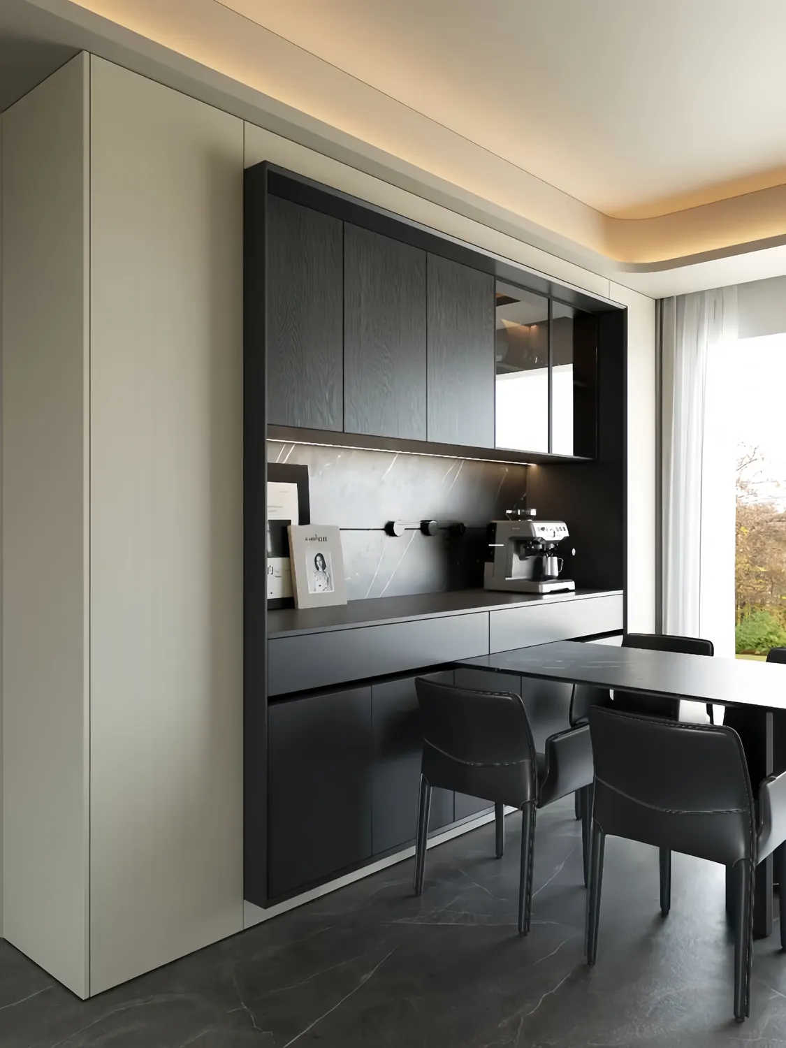 Charcoal Dining Storage Display & Sideboard Cabinets