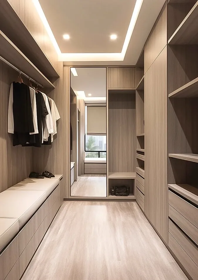 Warm Neutral Walk-In Walk-in Closets