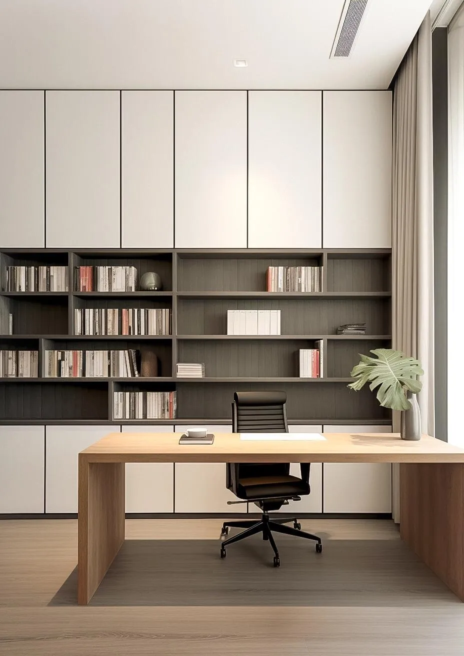 Full-Wall Bookcase Study & Bookcases - design view 3