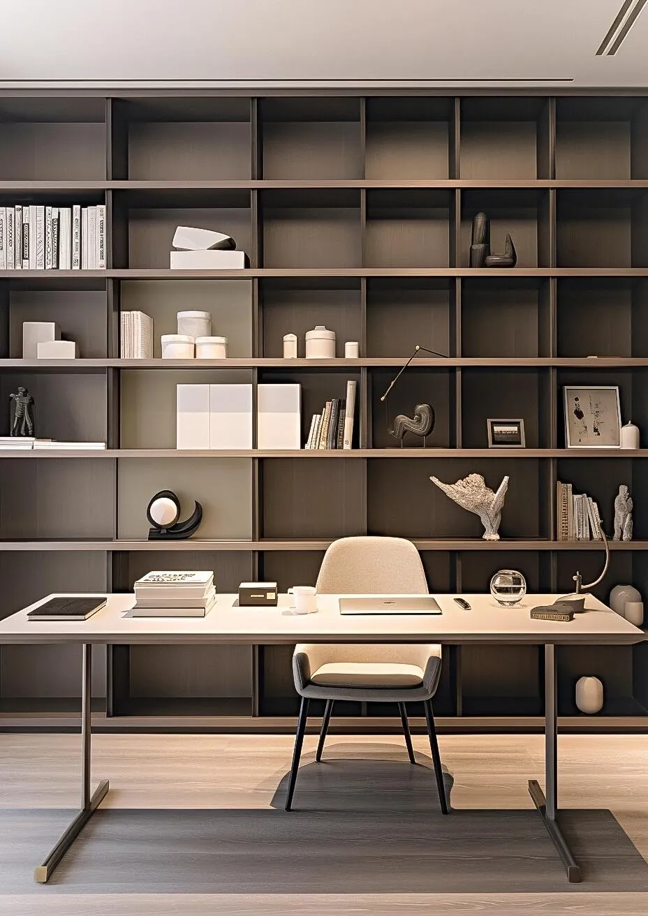 Full-Wall Bookcase Study & Bookcases