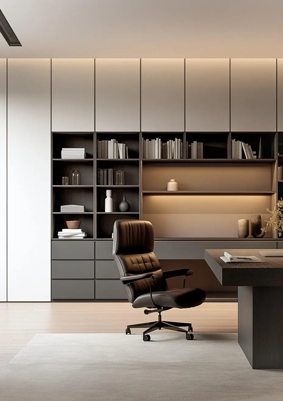 Full-Wall Bookcase Study & Bookcases - design view 2