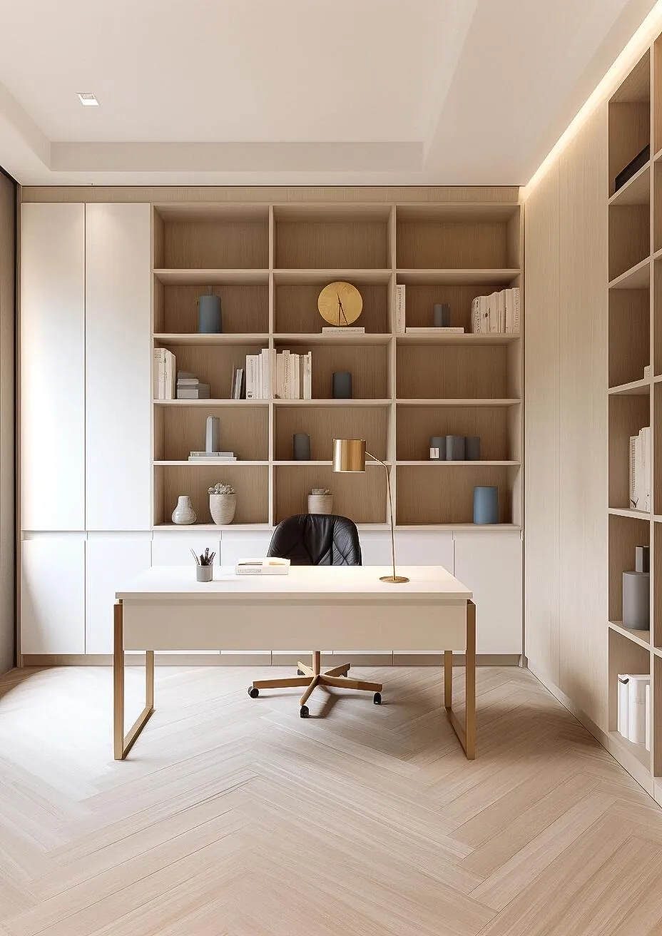 Natural Woodgrain Shelving Study & Bookcases
