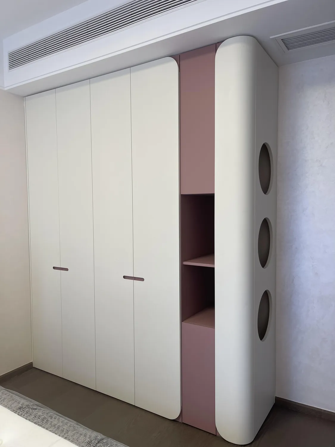 Soft Pink Accent Wardrobes - design view 3
