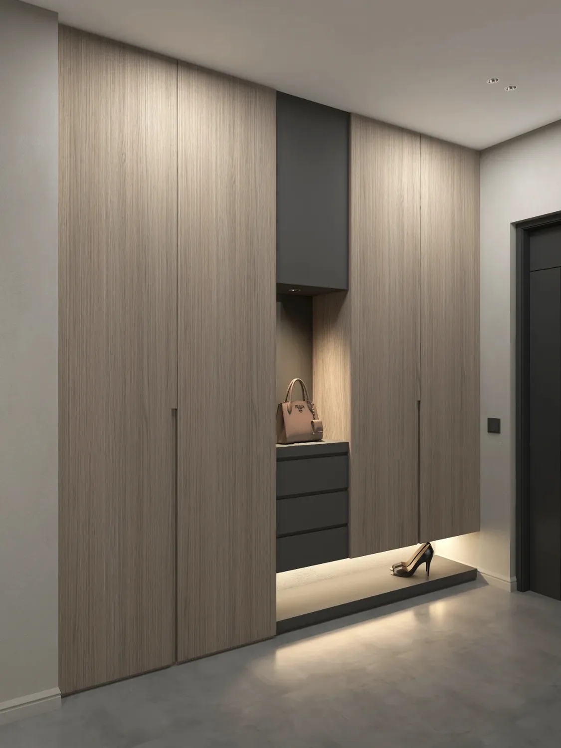 Neutral Full-Height Shoe & Hallway Storage