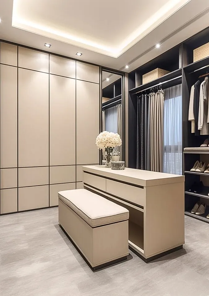 Central Storage Island Walk-in Closets