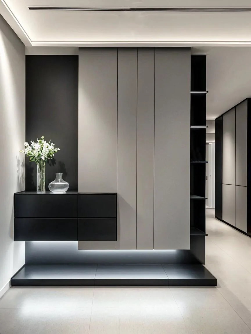 Monochrome Tall Storage Shoe & Hallway Storage