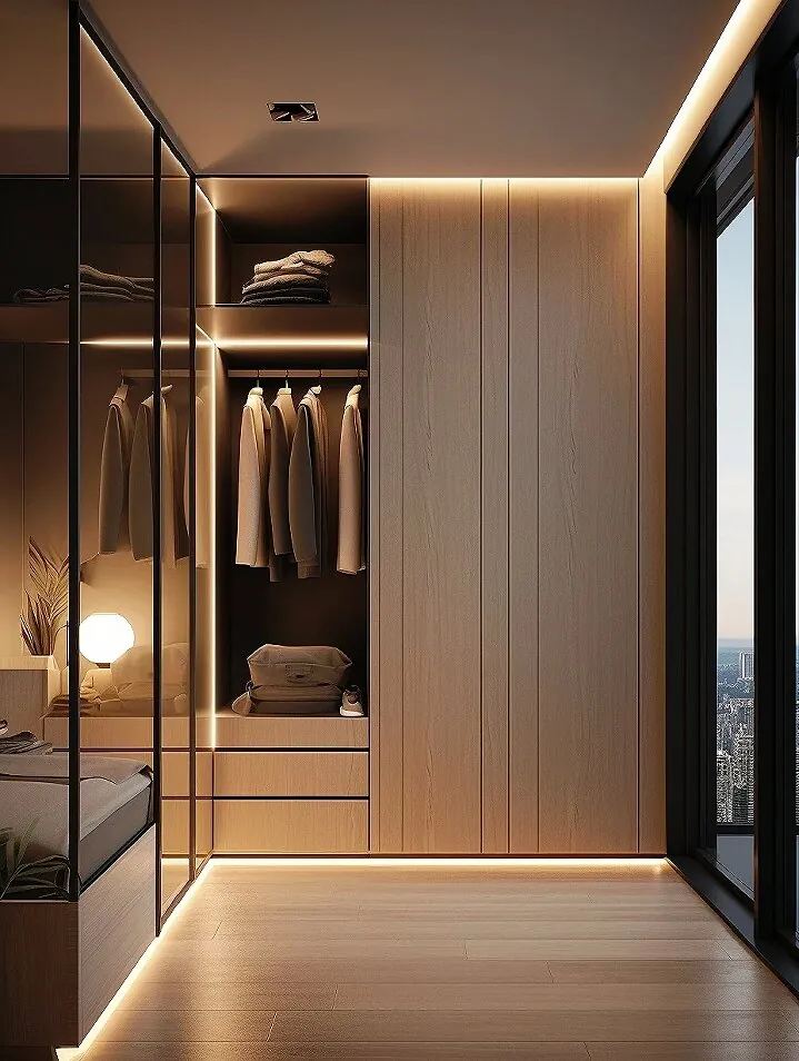 Glass Corner Dressing Walk-in Closets - design view 3