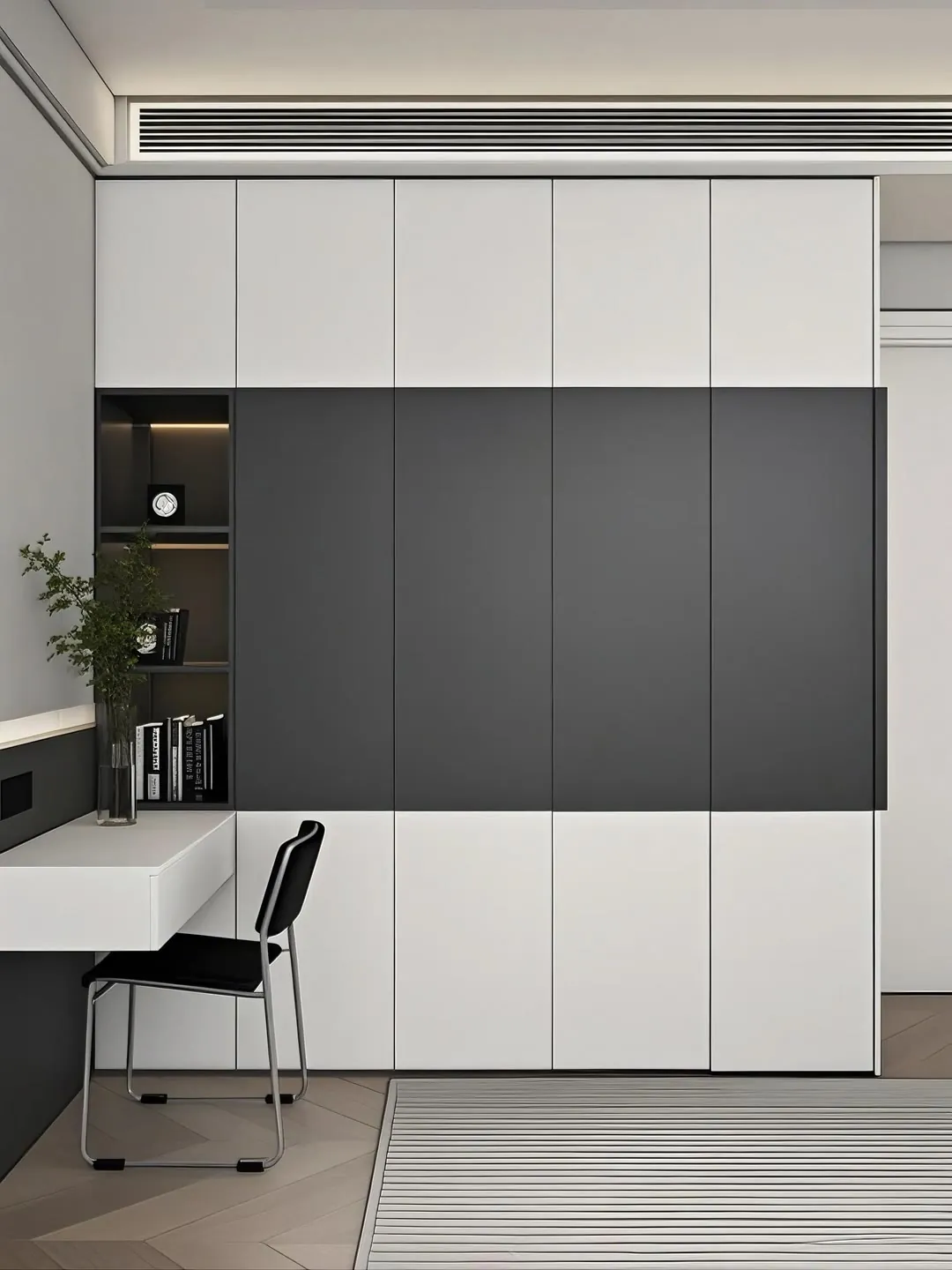 Black-and-White Storage Wardrobes