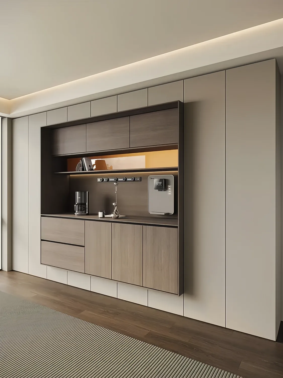 Framed Two-Tone Storage Display & Sideboard Cabinets
