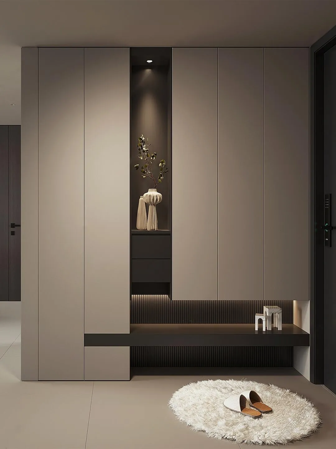Dark Bench Storage Shoe & Hallway Storage