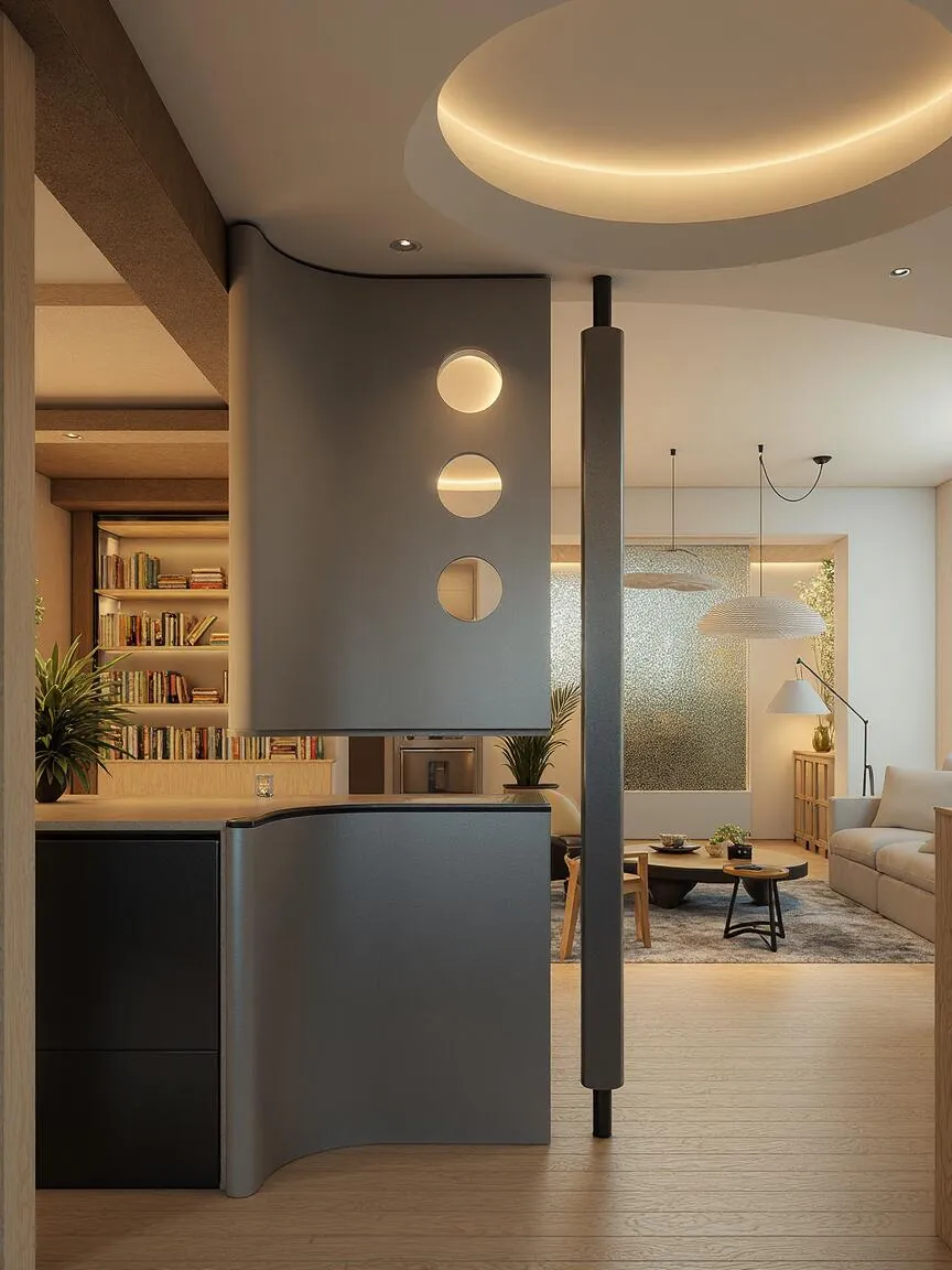 Slim Partition Entryway Cabinets