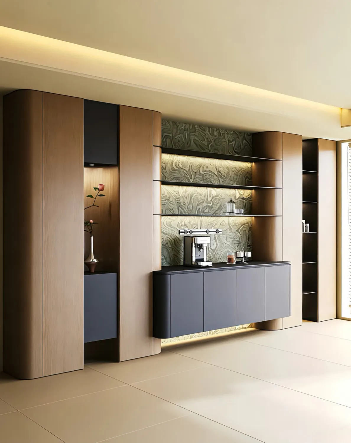 Glass Shelving Sideboard Display & Sideboard Cabinets