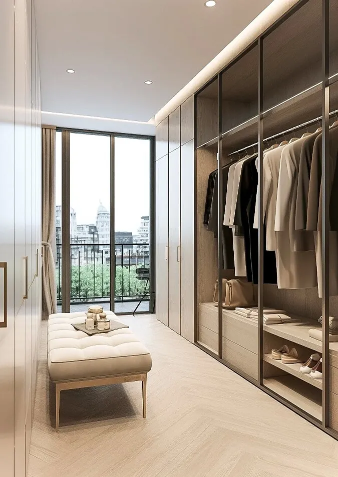 Daylit Dressing Room Walk-in Closets - design view 2