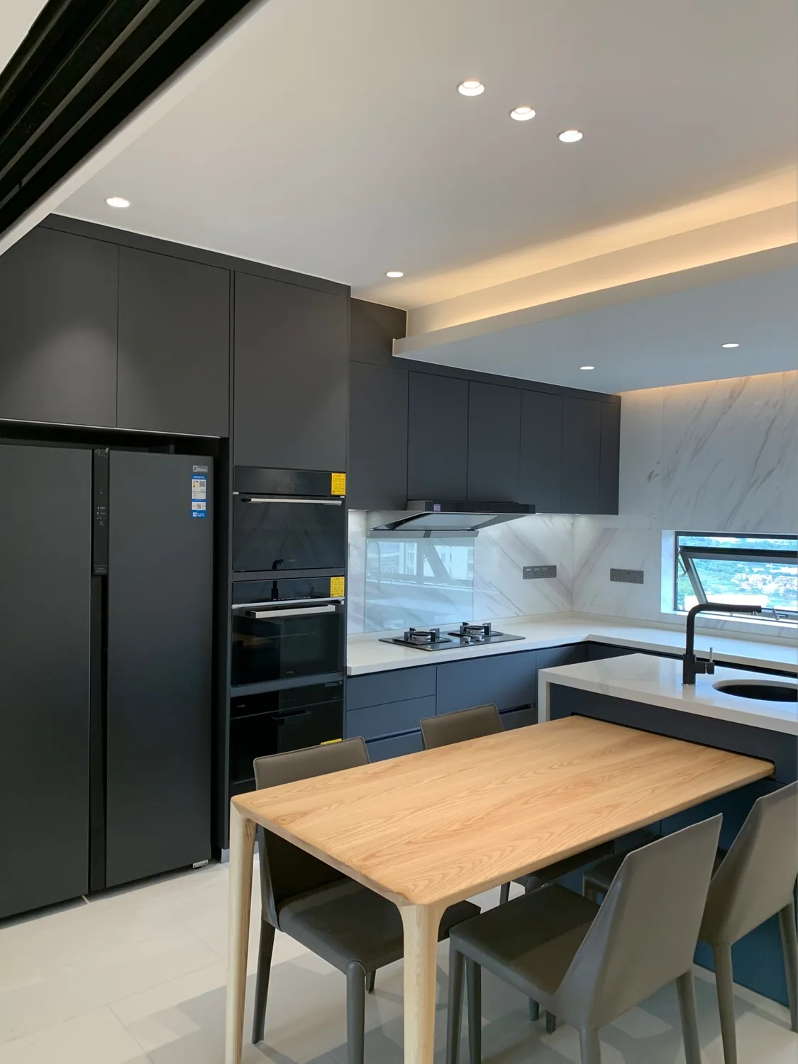 Charcoal Island Kitchen Cabinets - design view 2