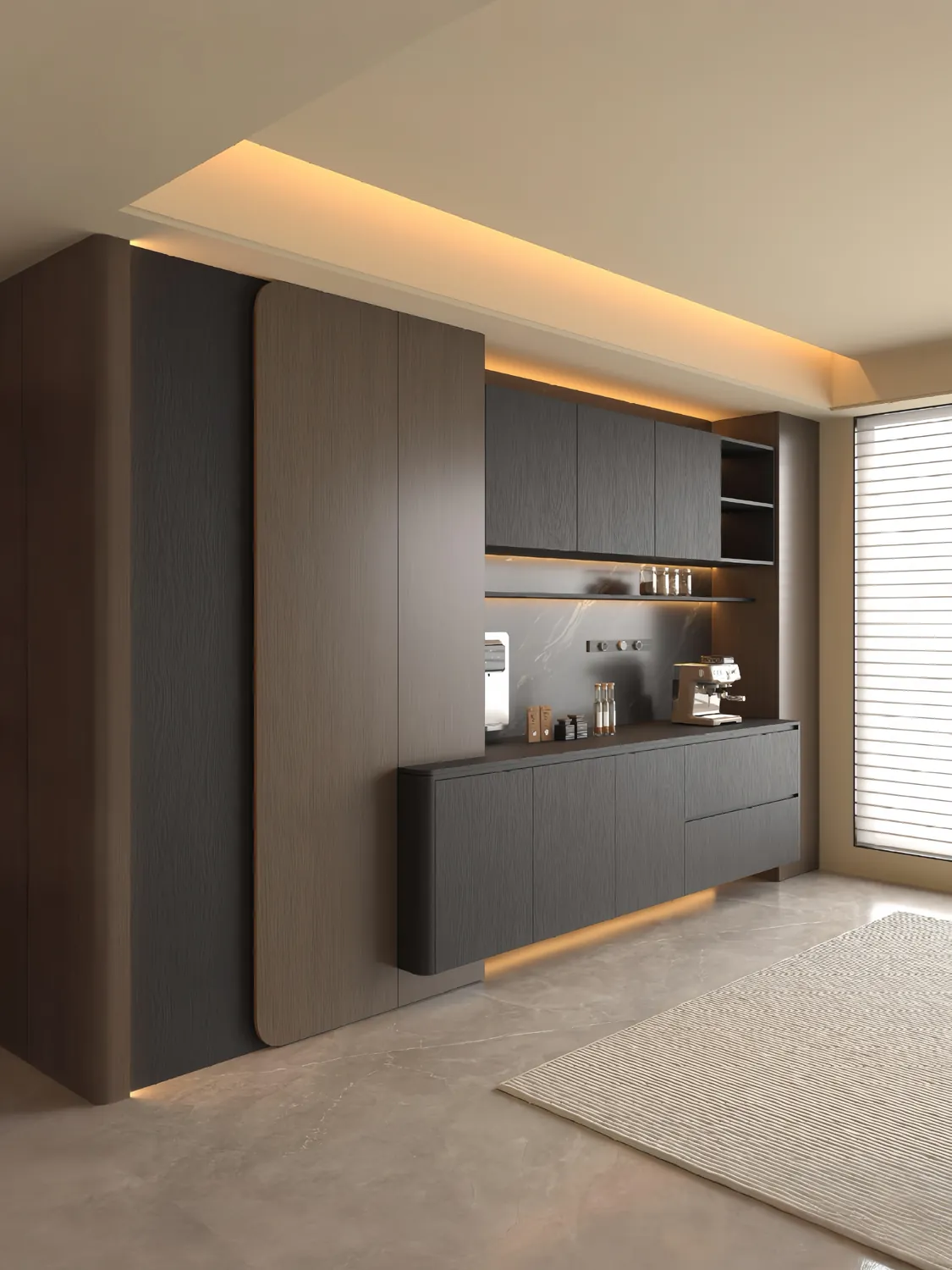Grey Compact Display Display & Sideboard Cabinets