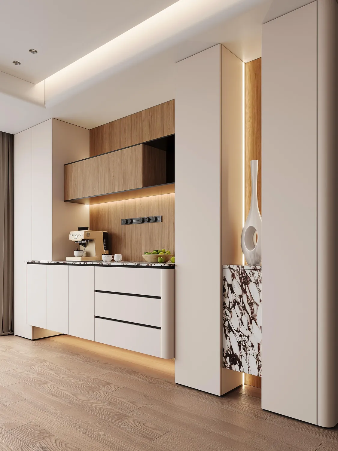 White Accent Niche Display & Sideboard Cabinets
