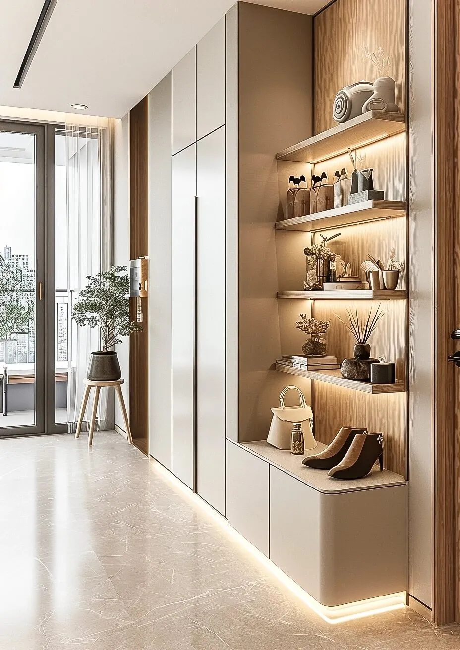 Bright Display Entry Shoe & Hallway Storage