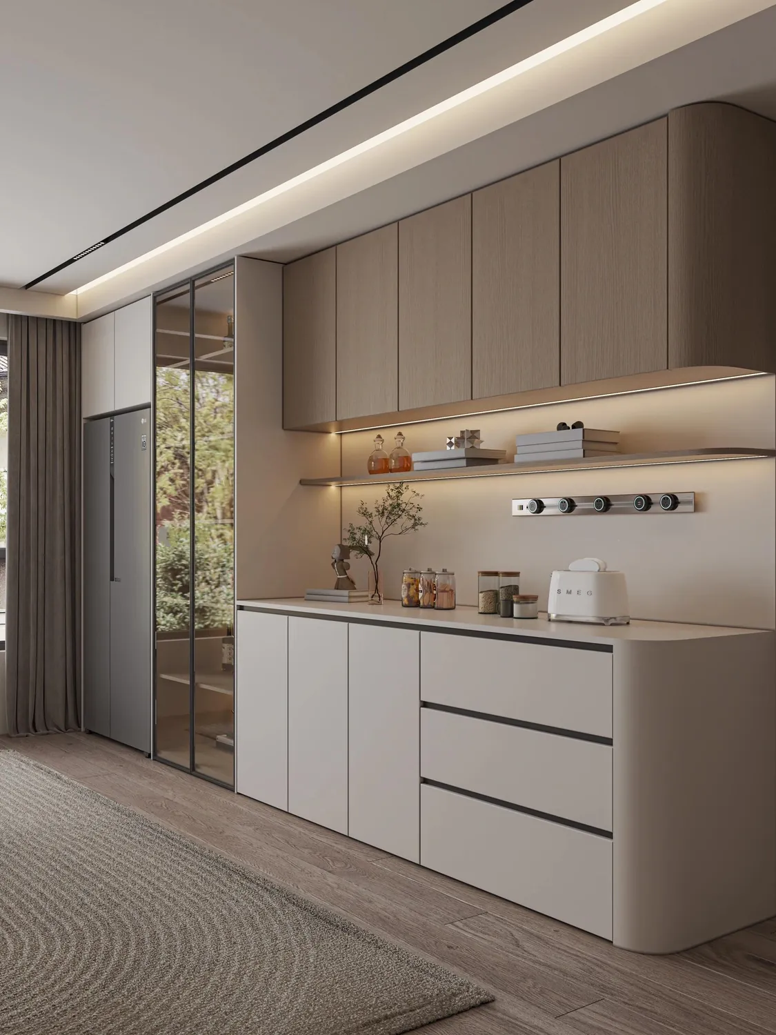 Cream Display Shelves Display & Sideboard Cabinets