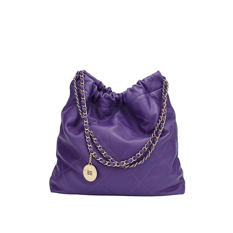 Genuine Leather double chain shoulder crossbody bag tldx00101